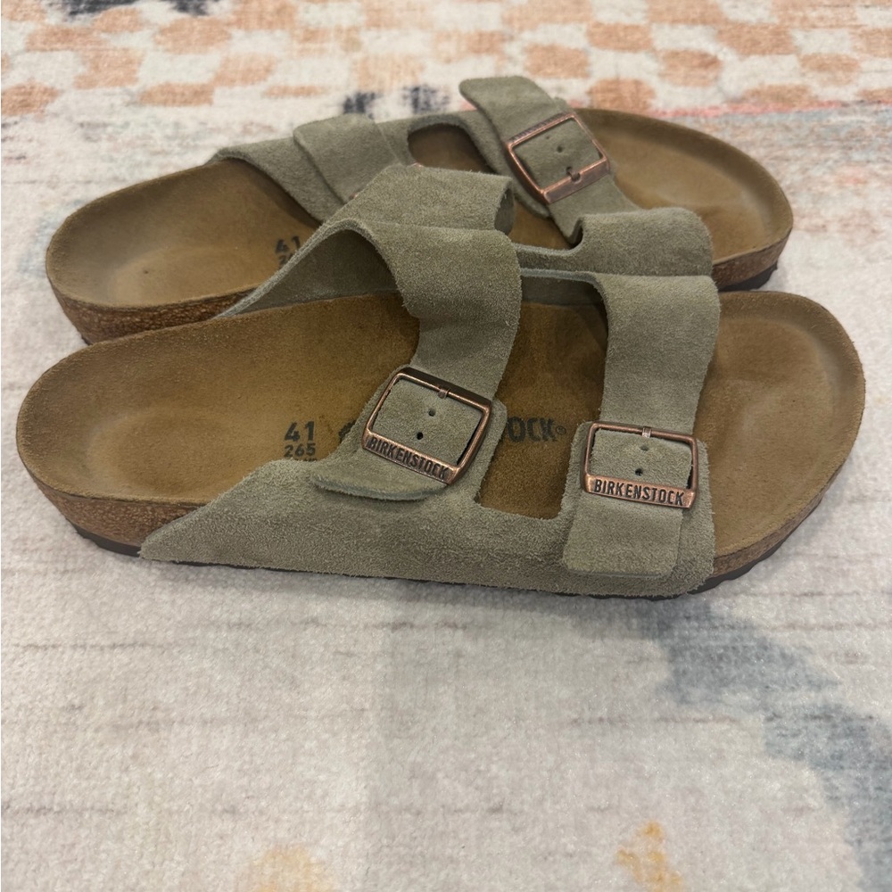 Birkenstock - Suede Double Buckle Sandals - Size 41 (9.5 - 10)